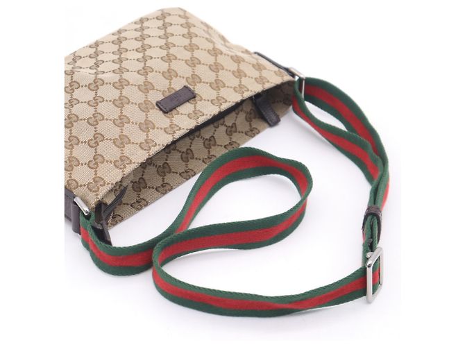 Borsa a tracolla Gucci GG Canvas Sherry Line Marrone Multicolore - vista 9