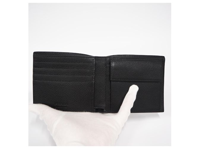 Prada Vitello Daino Triangle Logo Bi-fold Wallet Navy blue - view 10