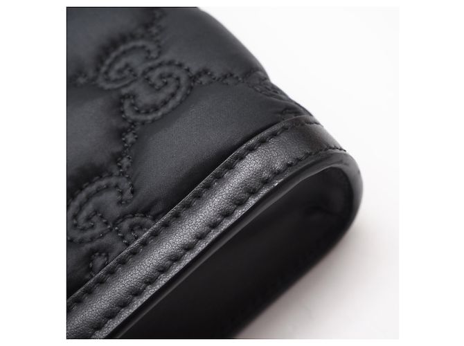 Mini Borsa Top Handle Gucci GG Matelassé Nero Porpora - vista 11