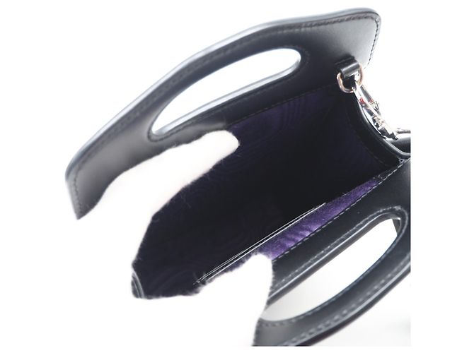 Mini Borsa Top Handle Gucci GG Matelassé Nero Porpora - vista 12