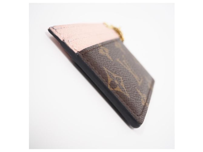 Louis Vuitton Monogram Kartenetui Braun Pink Beige - Ansicht 3