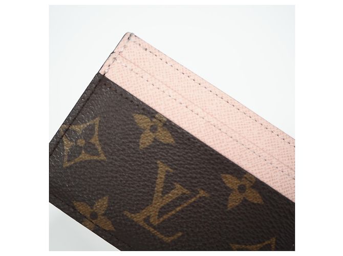Louis Vuitton Monogram Kartenetui Braun Pink Beige - Ansicht 5