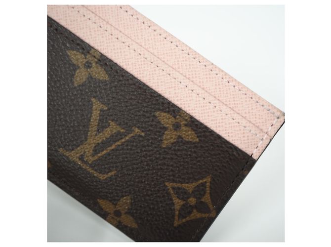 Louis Vuitton Monogram Kartenetui Braun Pink Beige - Ansicht 6