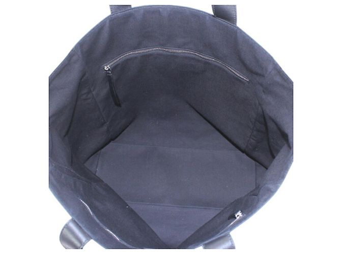 Borsa Tote Balenciaga in tela e pelle Nero Bianco sporco - vista 14