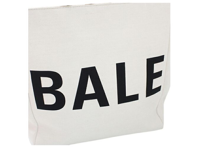 Borsa Tote Balenciaga in tela e pelle Nero Bianco sporco - vista 5