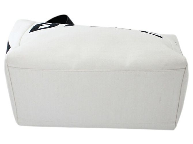 Borsa Tote Balenciaga in tela e pelle Nero Bianco sporco - vista 9