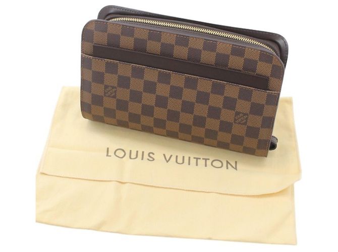 Bolso de mano Louis Vuitton Saint para hombre Castaño Damier ebene - vista 10