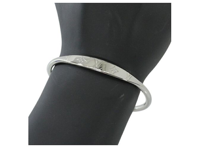 Bracelet Jonc Monogram Large Louis Vuitton en Argent Argenté - vue 3