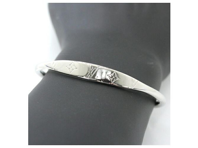 Bracelet Jonc Monogram Large Louis Vuitton en Argent Argenté - vue 5