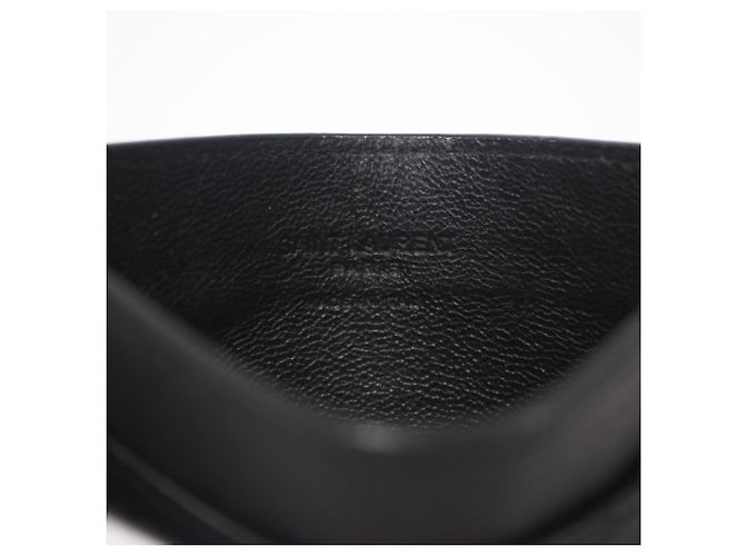 Yves Saint Laurent Black Leather Card Case - view 10