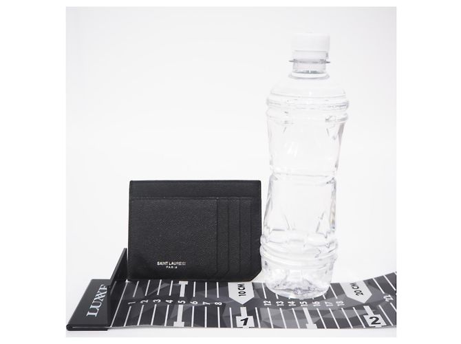 Yves Saint Laurent Black Leather Card Case - view 3