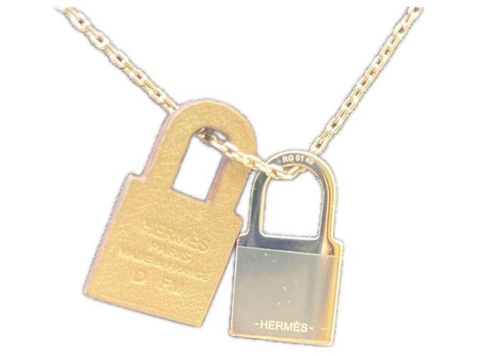 Hermès Colar Hermes O'Kelly PM Marrom Prata - vista 2