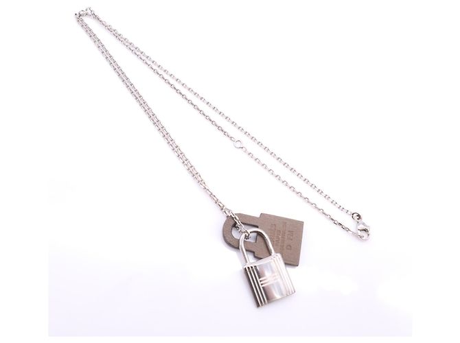 Hermès Colar Hermes O'Kelly PM Marrom Prata - vista 5