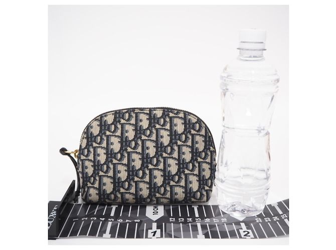 Borsa Pochette Christian Dior Trotter Marrone Blu navy - vista 3