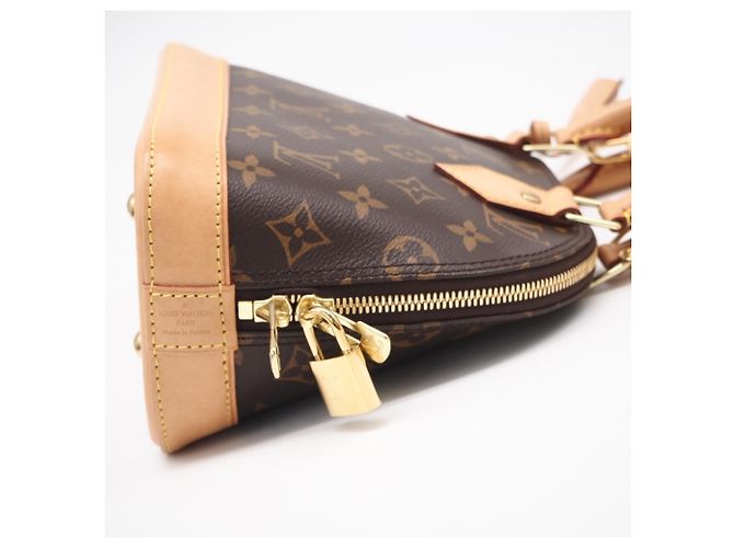Bolsa Louis Vuitton Monogram Alma BB Marrom Bege - vista 8