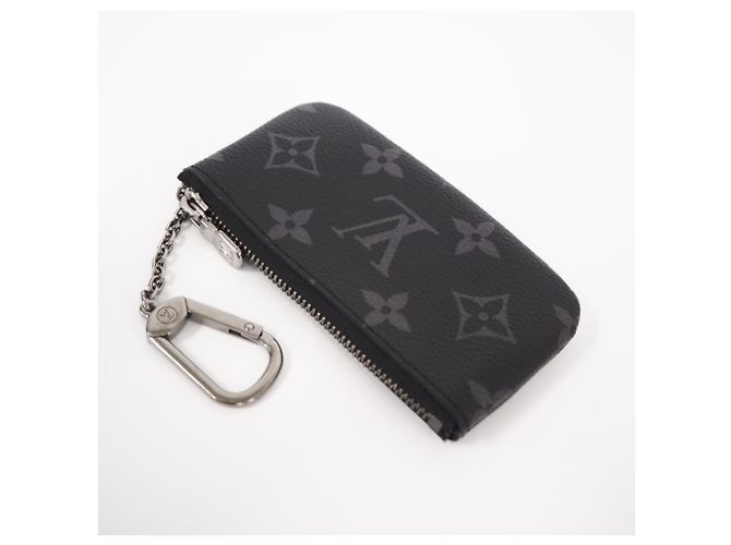 Louis Vuitton Monogram Reverse Pochette Clé Carteira/Porta-moedas Marrom Preto - vista 2