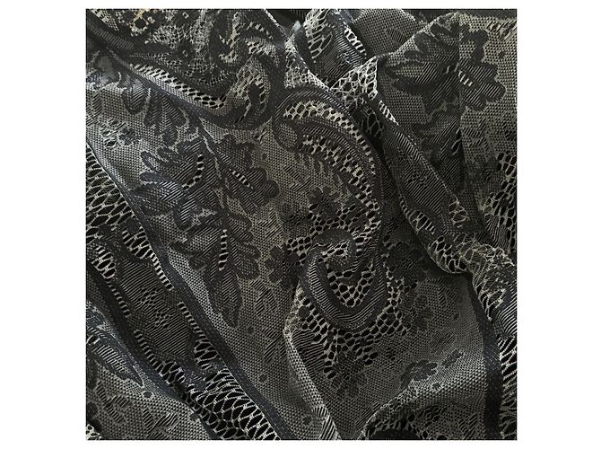 Falda maxi de encaje Dior Gris antracita - vista 6