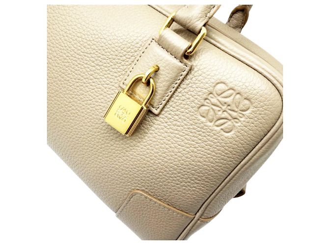 Borsa Loewe Amazona 23 in pelle di vitello grana morbida Beige Sabbia - vista 11