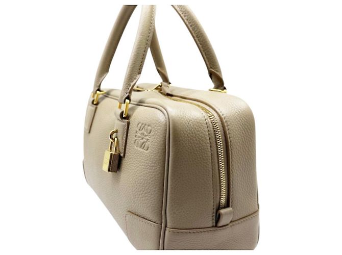 Borsa Loewe Amazona 23 in pelle di vitello grana morbida Beige Sabbia - vista 3
