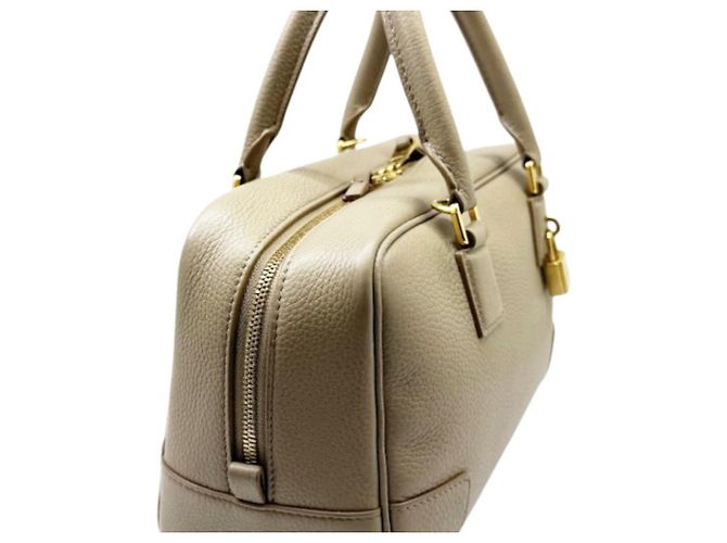 Borsa Loewe Amazona 23 in pelle di vitello grana morbida Beige Sabbia - vista 4