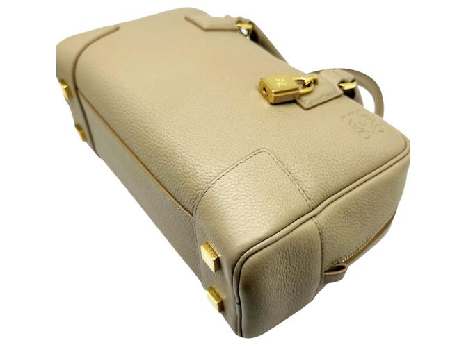 Borsa Loewe Amazona 23 in pelle di vitello grana morbida Beige Sabbia - vista 7