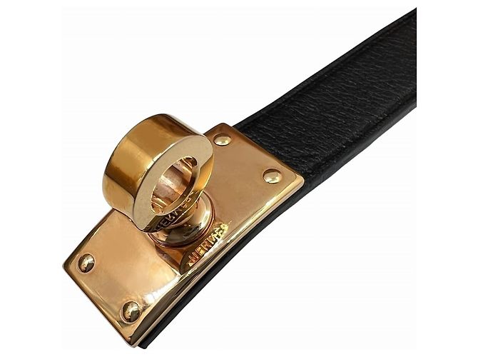 Hermès Portaluvas HERMES Kelly en Negro Dorado - vista 4