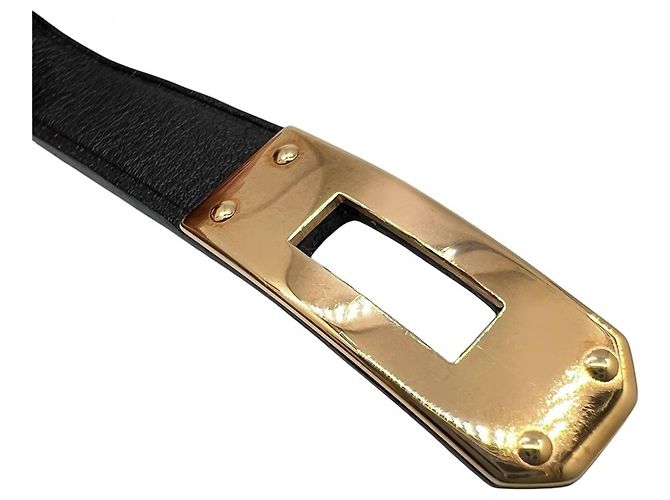 Hermès Portaluvas HERMES Kelly en Negro Dorado - vista 5