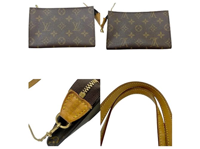 Louis Vuitton Monogram Bucket PM Tote Bag Brown - view 13