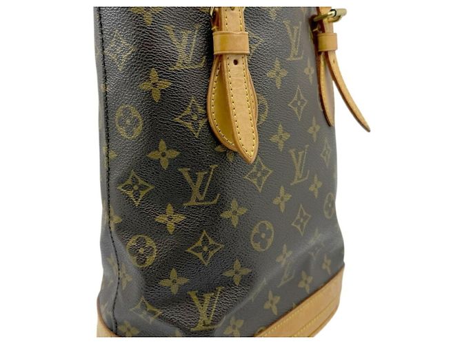 Louis Vuitton Monogram Bucket PM Tote Bag Brown - view 4