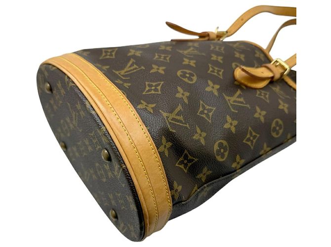 Louis Vuitton Monogram Bucket PM Tote Bag Brown - view 8