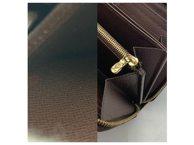 Portafoglio lungo Louis Vuitton Damier Ebene Brown Marrone - vista 10