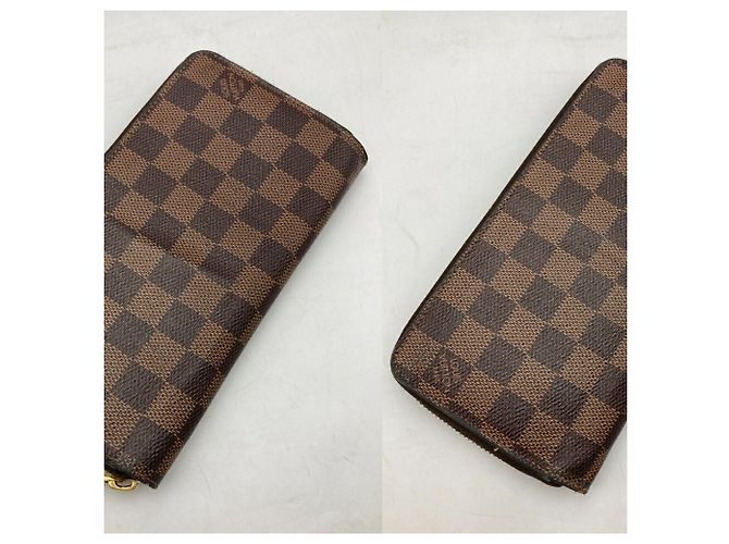 Portafoglio lungo Louis Vuitton Damier Ebene Brown Marrone - vista 2
