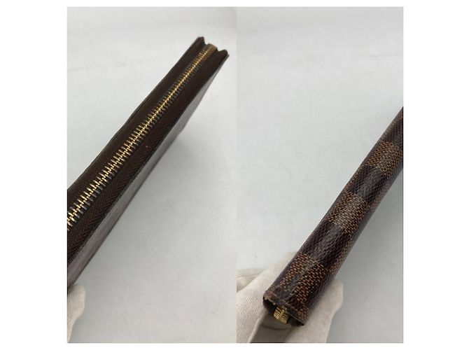 Portafoglio lungo Louis Vuitton Damier Ebene Brown Marrone - vista 3