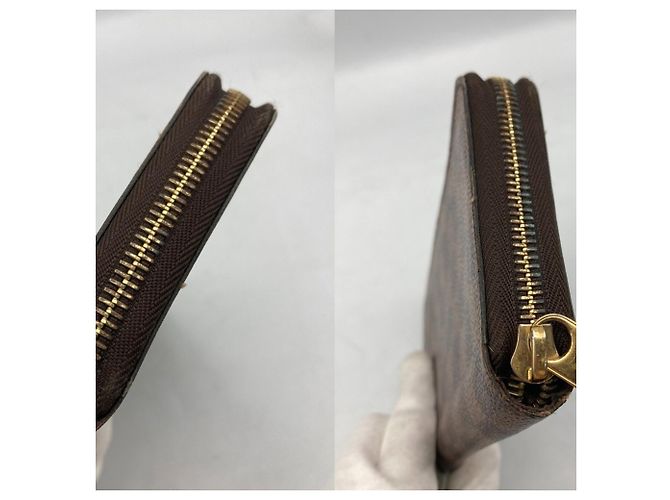 Portafoglio lungo Louis Vuitton Damier Ebene Brown Marrone - vista 4