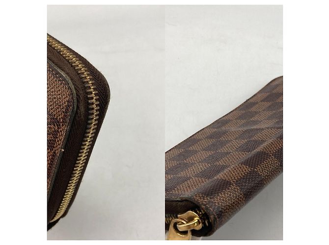 Portafoglio lungo Louis Vuitton Damier Ebene Brown Marrone - vista 6