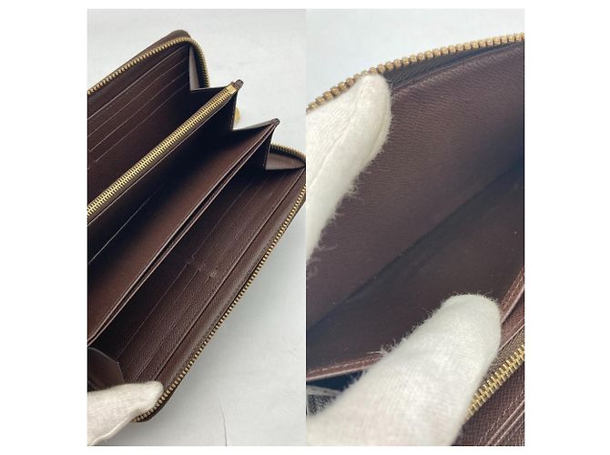 Portafoglio lungo Louis Vuitton Damier Ebene Brown Marrone - vista 7