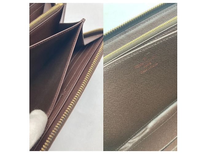 Portafoglio lungo Louis Vuitton Damier Ebene Brown Marrone - vista 9