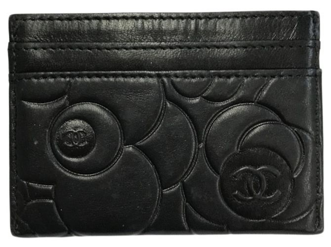 Chanel Camellia Visitenkartenetui Schwarz - Ansicht 2