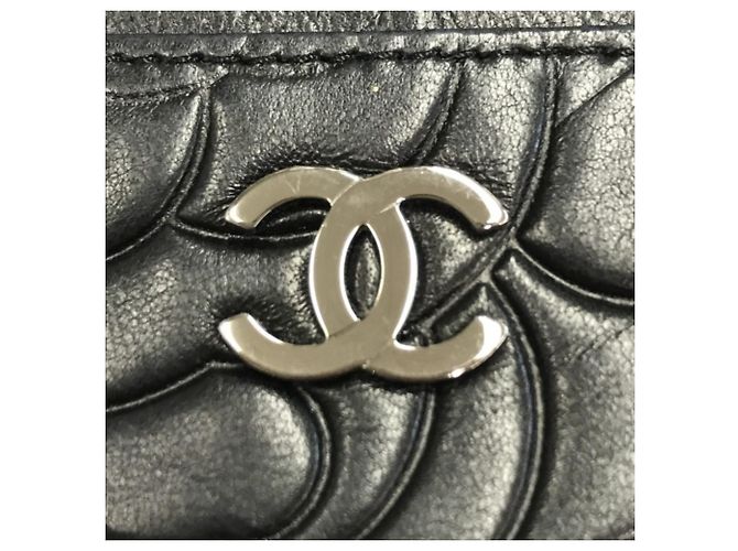 Chanel Camellia Visitenkartenetui Schwarz - Ansicht 3