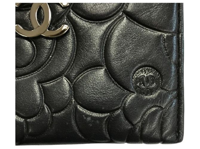 Chanel Camellia Visitenkartenetui Schwarz - Ansicht 4