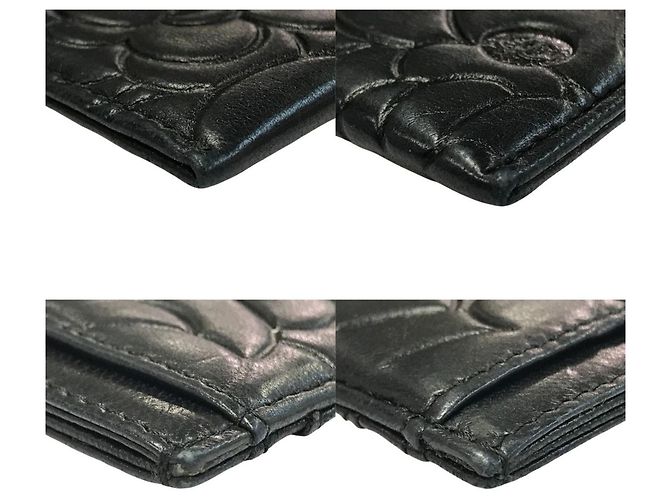 Chanel Camellia Visitenkartenetui Schwarz - Ansicht 5
