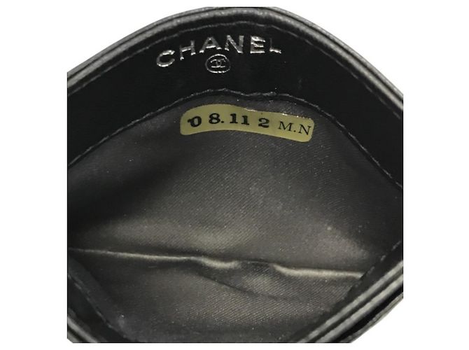 Chanel Camellia Visitenkartenetui Schwarz - Ansicht 6