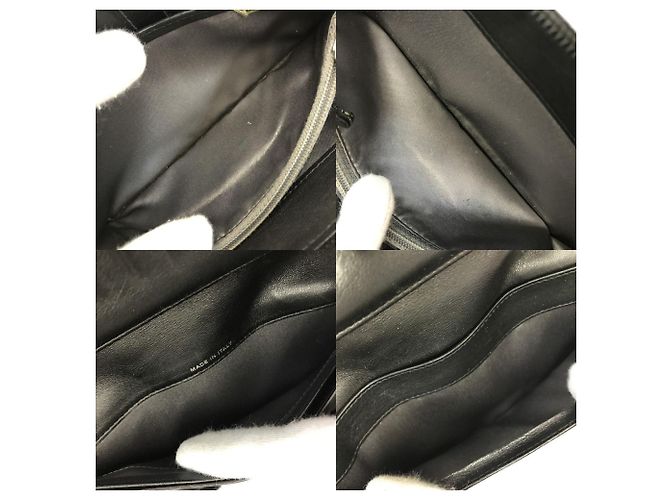 CHANEL Lange Geldbörse aus schwarzem Lackleder - Ansicht 10