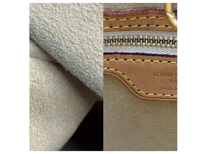 Bolso Louis Vuitton Damier Azur Hampstead MM Castaño Blanco Beige - vista 8