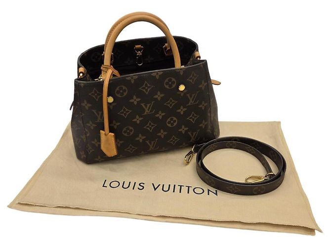 Bolso de hombro Louis Vuitton Montaigne BB Monogram Castaño Monograma - vista 17