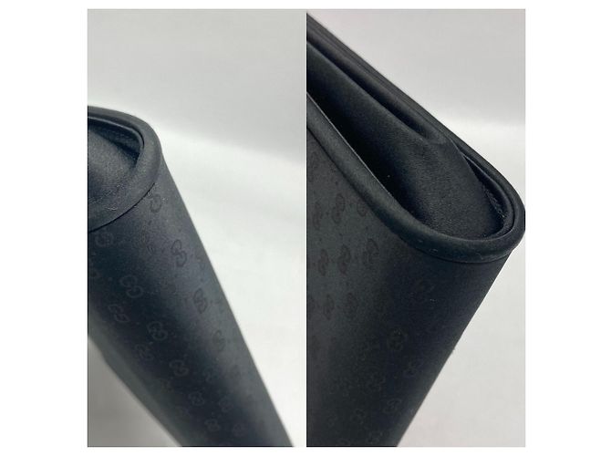Borsa a tracolla Gucci Micro GG in raso con catena Nero - vista 4