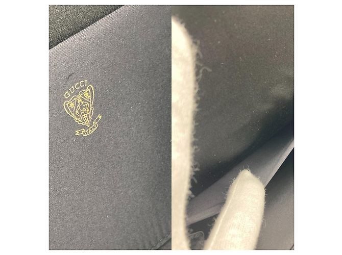 Borsa a tracolla Gucci Micro GG in raso con catena Nero - vista 9