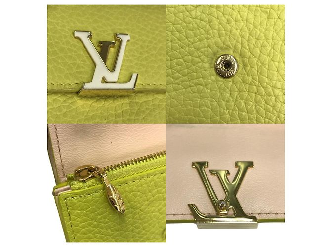 Louis Vuitton Portefeuille Capucines Wallet Giallo - vista 6