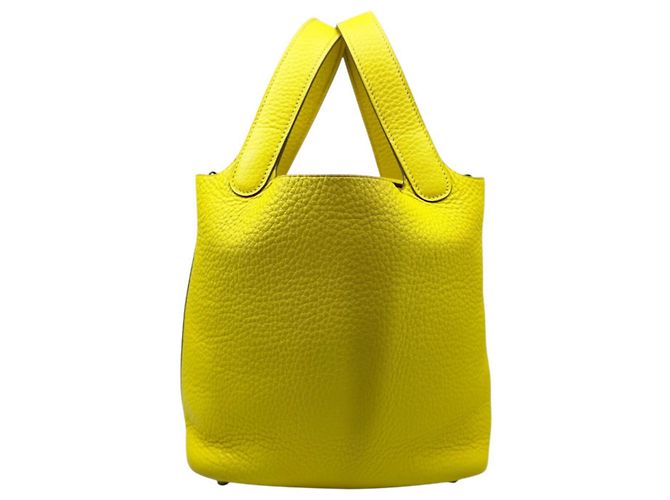 Hermès Bolso HERMES Picotin Lock PM 18 Dorado Amarillo - vista 2