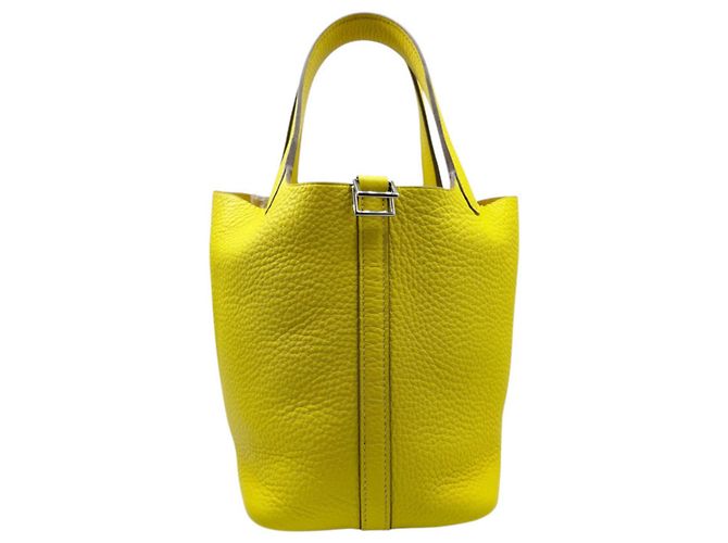 Hermès Bolso HERMES Picotin Lock PM 18 Dorado Amarillo - vista 4